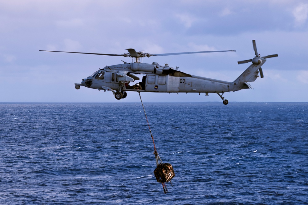 Replenishment at Sea in the Coral Sea