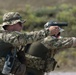 Hungarian soldiers practice firing at pistol range