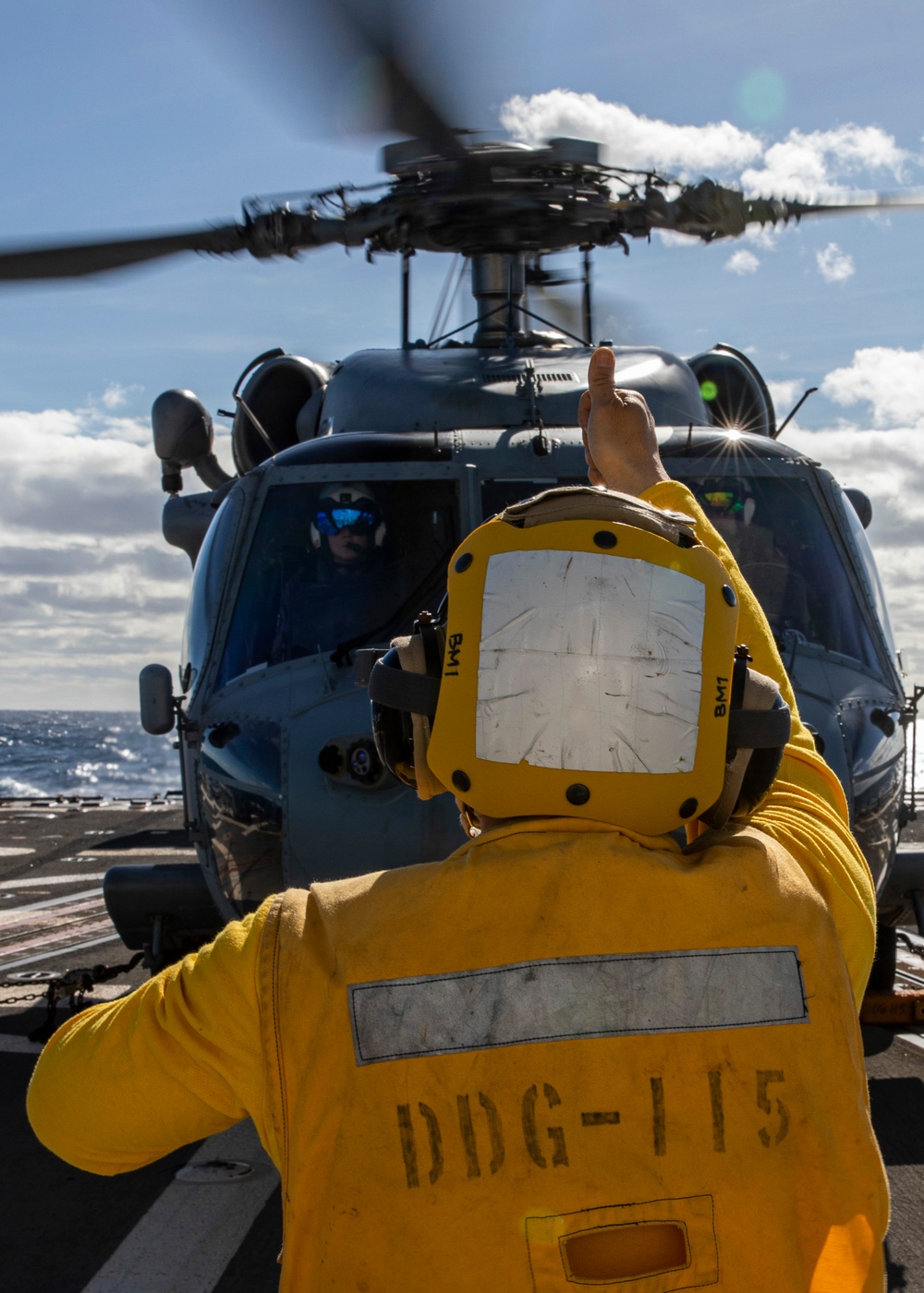 USS Rafael Peralta (DDG 115) conducts flight operations