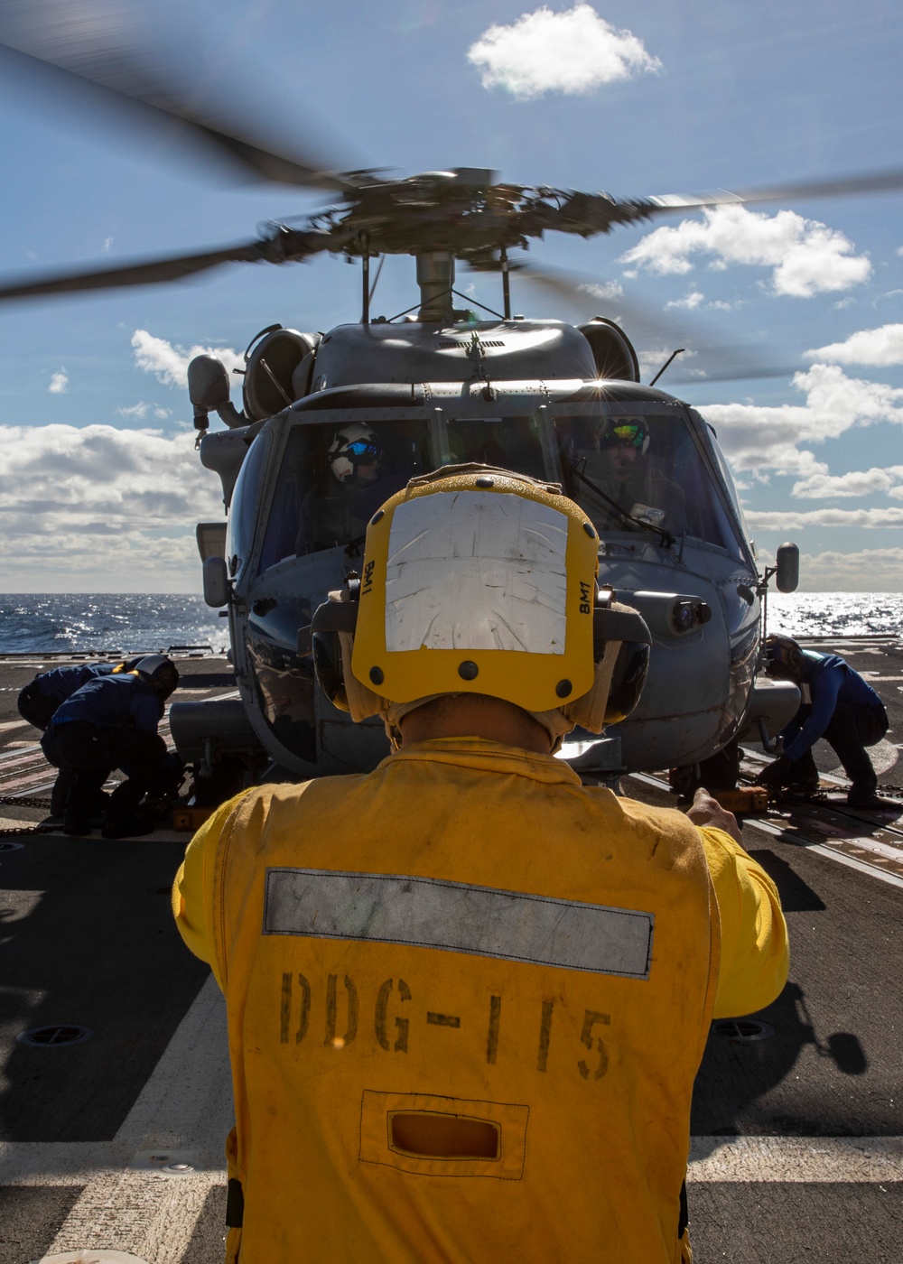 USS Rafael Peralta (DDG 115) conducts flight operations