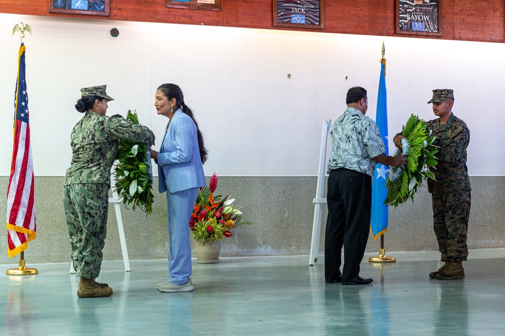 KM23: U.S. Secretary of the Interior attends FSM Wreath Laying Ceremony