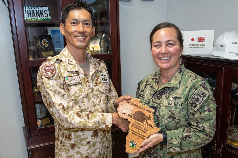 CLDJ Welcome New Commanding Officer of JSDF Base Djibouti