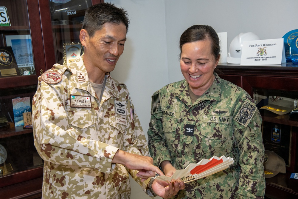 CLDJ Welcome New Commanding Officer of JSDF Base Djibouti