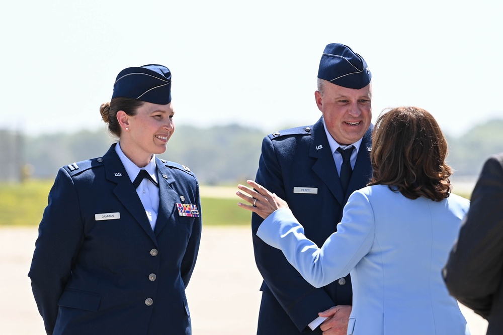 Vice President Kamala Harris visits 132d Wing