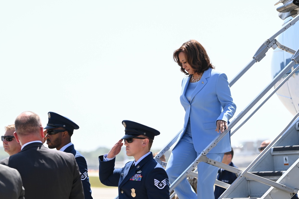 Vice President Kamala Harris visits 132d Wing