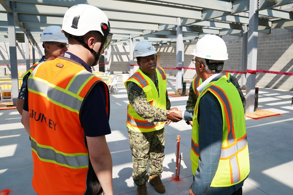 Capt. Atiim Senthill meets Kenneth Grunley at JADOC Phase Two construction site