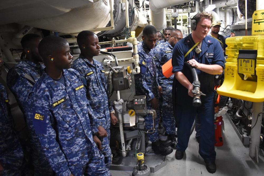 USS Detroit Partners with Barbados Coast Guard in Training