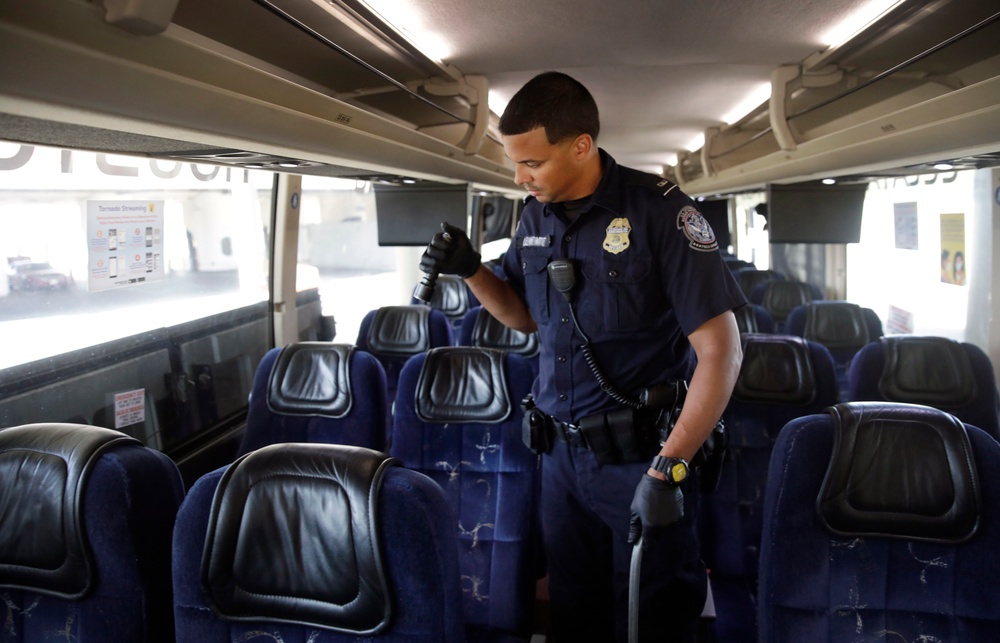 CBP officers conduct screening operations at Laredo POE