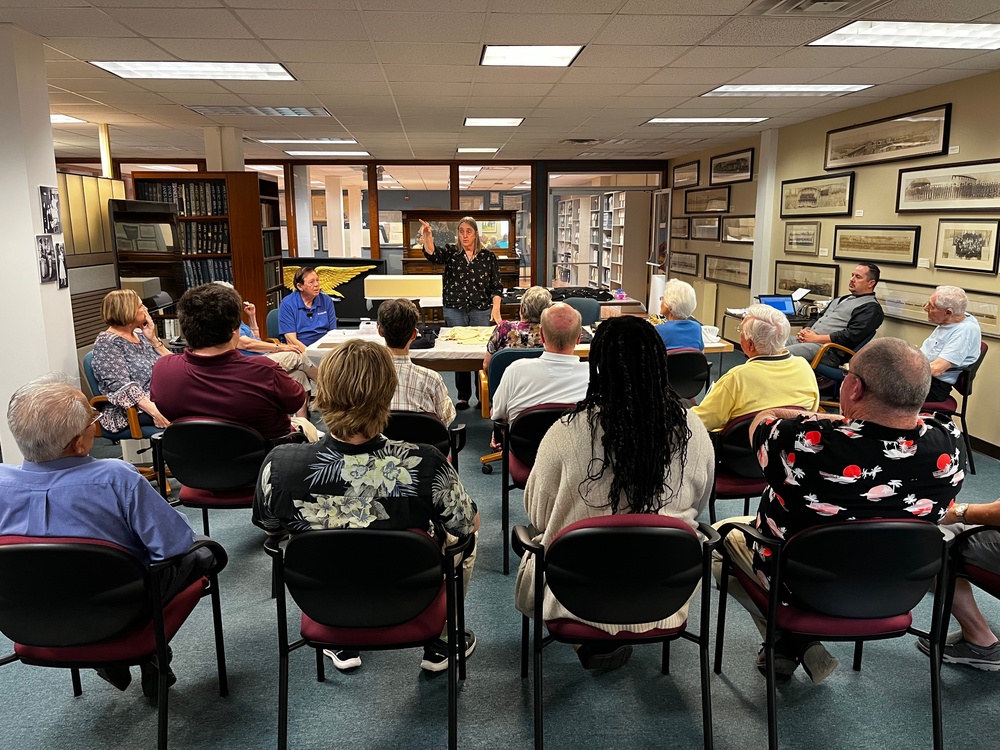 Textiles workshop at the Hampton Roads Naval Museum