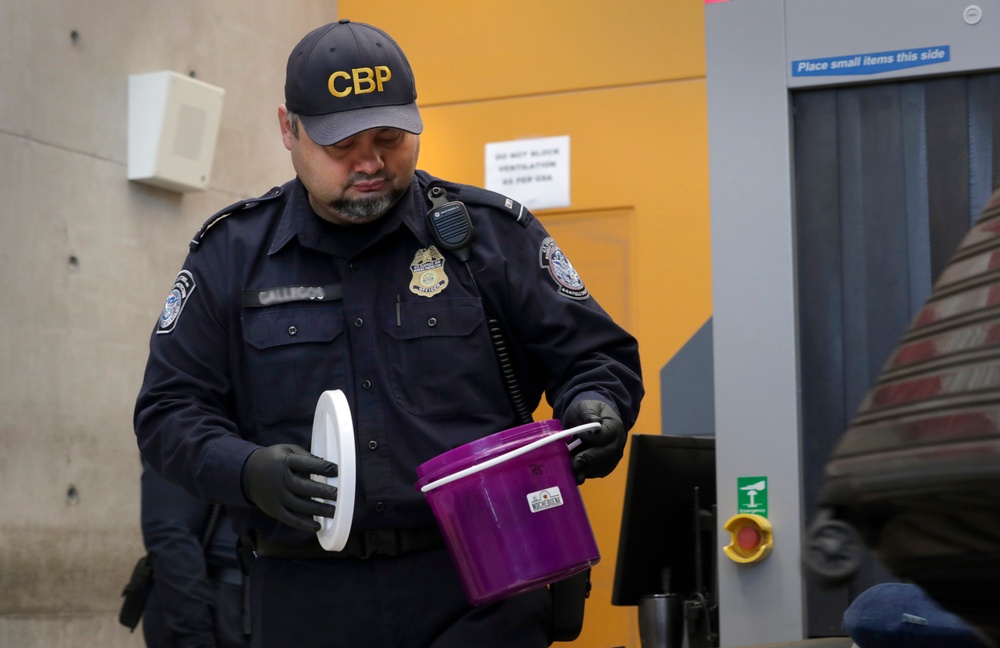 CBP officers conduct screening operations at Laredo POE