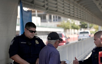 CBP officers conduct screening operations at Laredo POE