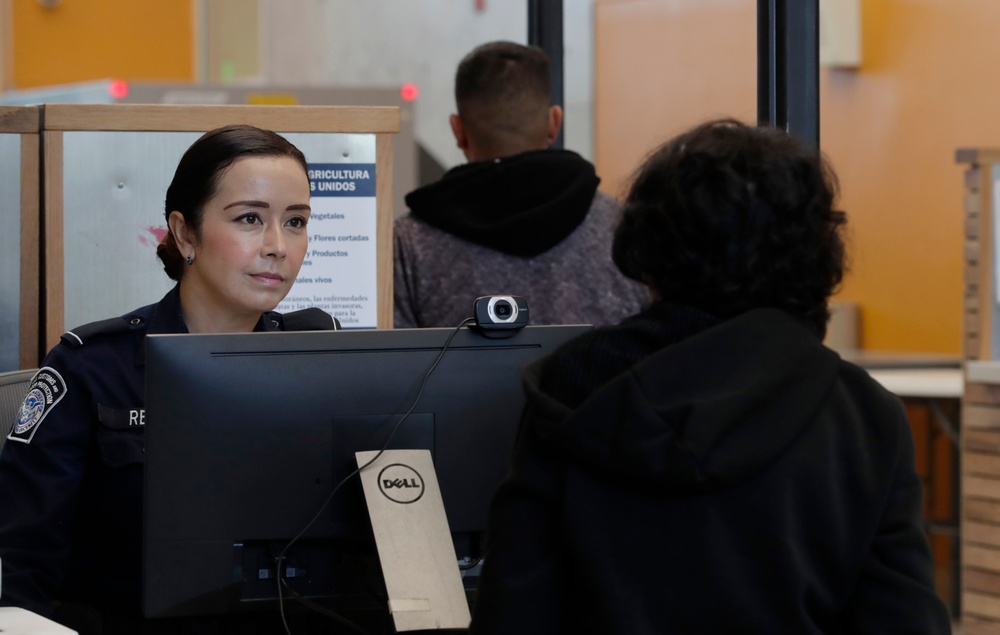 CBP officers conduct screening operations at Laredo POE