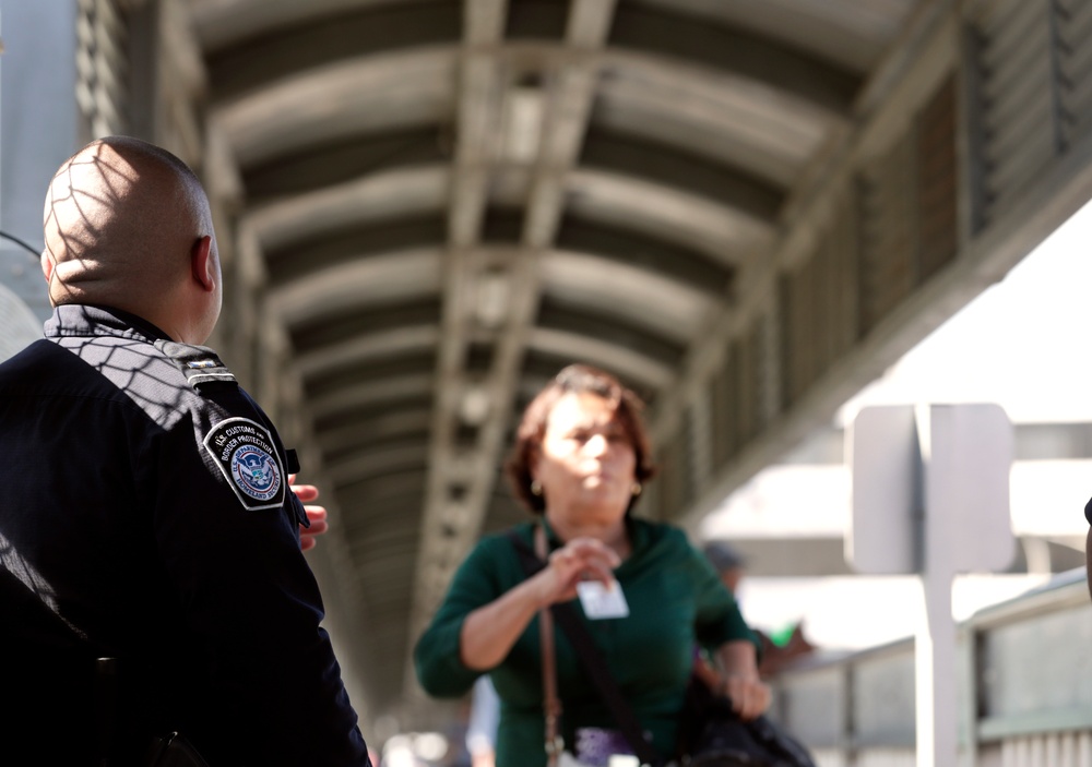 CBP officers conduct screening operations at Laredo POE