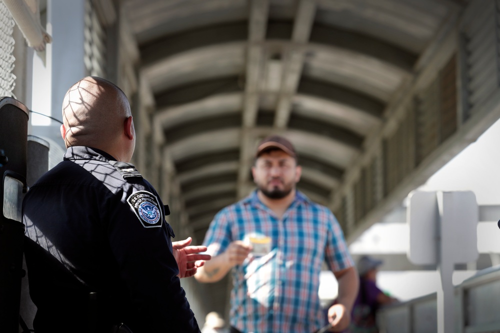 CBP officers conduct screening operations at Laredo POE