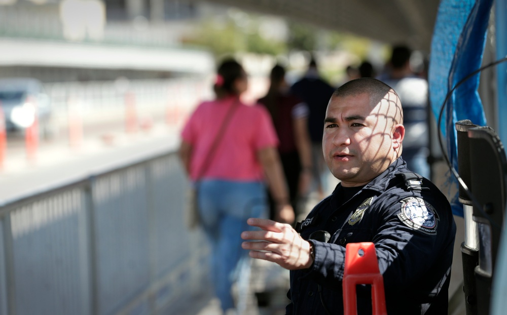 CBP officers conduct screening operations at Laredo POE