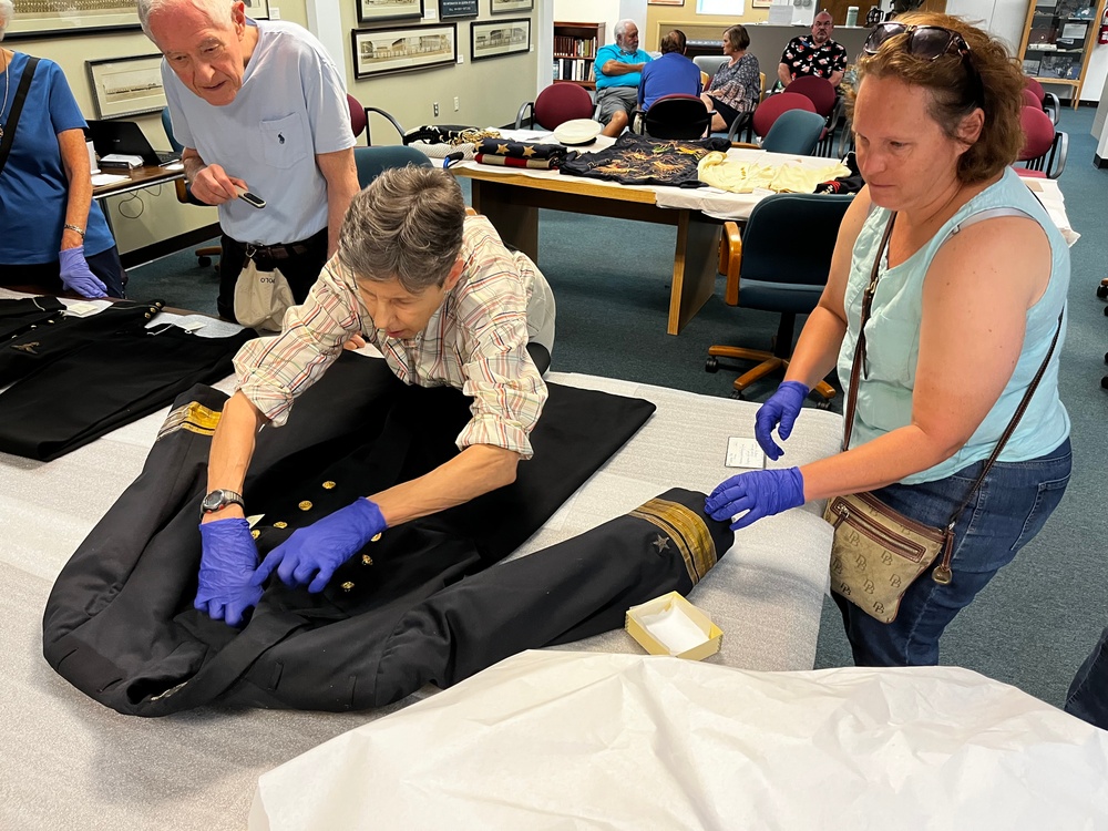 Textiles workshop at the Hampton Roads Naval Museum