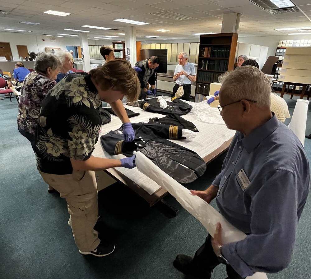 Textiles workshop at the Hampton Roads Naval Museum