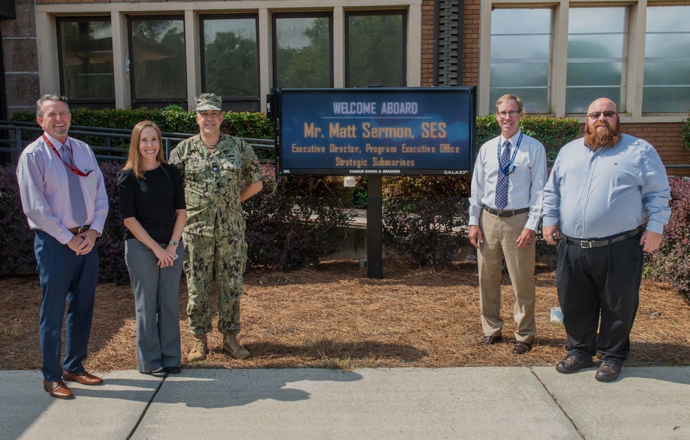 NSWC PCD welcomes Matthew Sermon, SES, Program Executive Strategic Submarines executive director