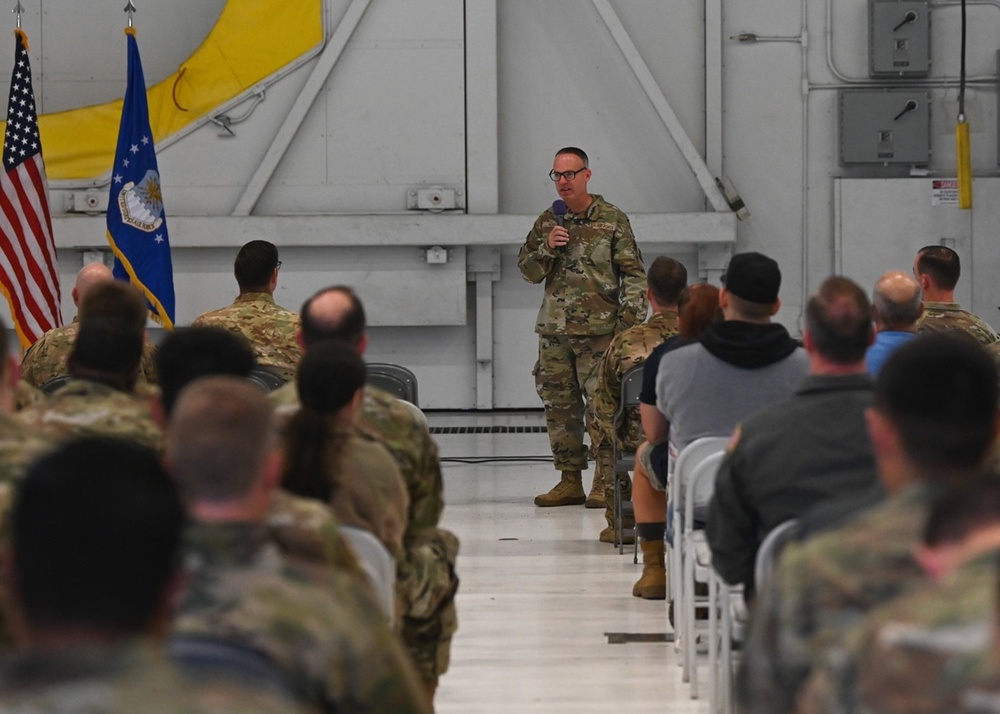 You Are What Makes the Mission Happen; 62d AW holds first all-call with new commander