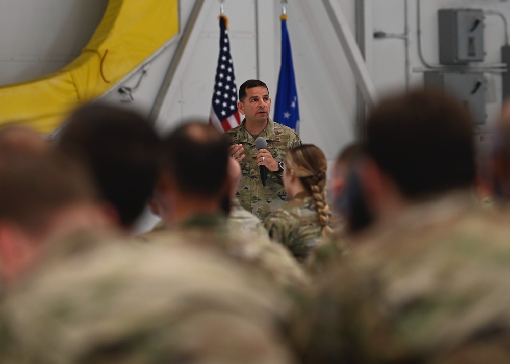 You Are What Makes the Mission Happen; 62d AW holds first all-call with new commander