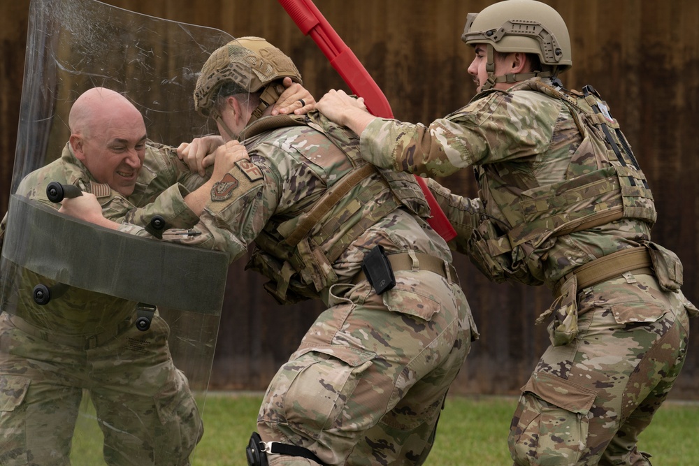 673rd SFS participates in riot-control training