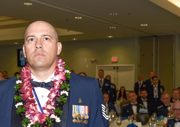 Former Chief Master Sgt. of the Air Force #18, Kaleth O. Wright mentors SNCO’s  during  Team Hickam’s SNCO Induction Ceremony