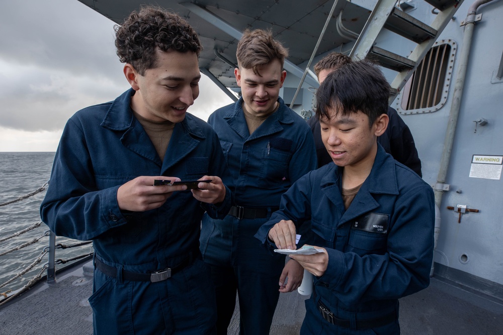 Roosevelt is on a scheduled deployment in the U.S. Naval Forces Europe area of operations, employed by the U.S. Sixth Fleet to defend U.S., allied and partner interests.