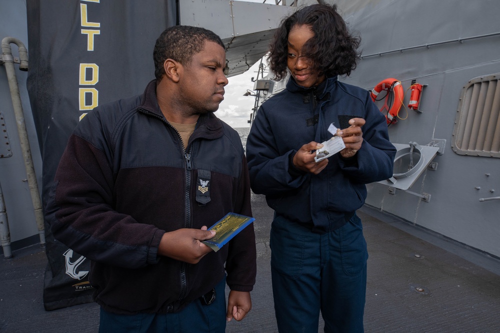 Roosevelt is on a scheduled deployment in the U.S. Naval Forces Europe area of operations, employed by the U.S. Sixth Fleet to defend U.S., allied and partner interests.