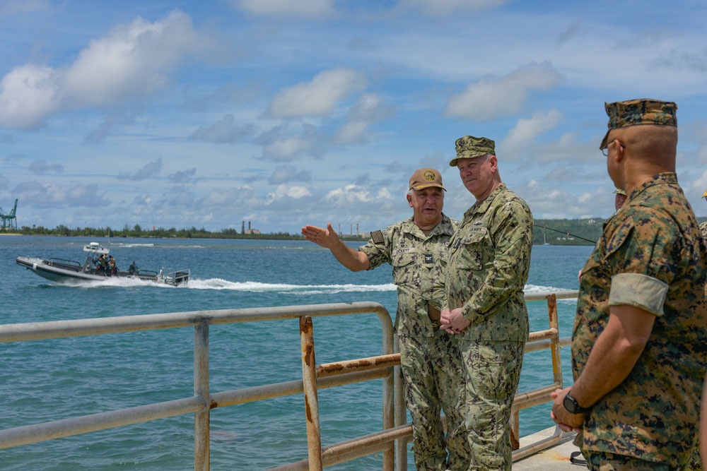 Adm. Grady learns about port operation on Naval Base Guam