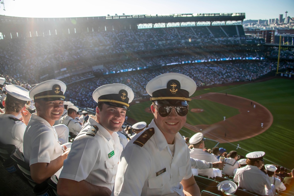 Sailors attend Seattle Mariners Major League Baseball game