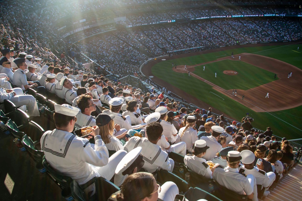 Sailors attend Seattle Mariners Major League Baseball game