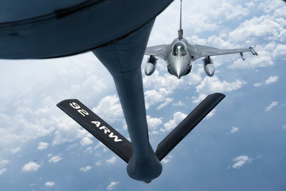 93rd EARS refuels Belgian counterparts above North Sea