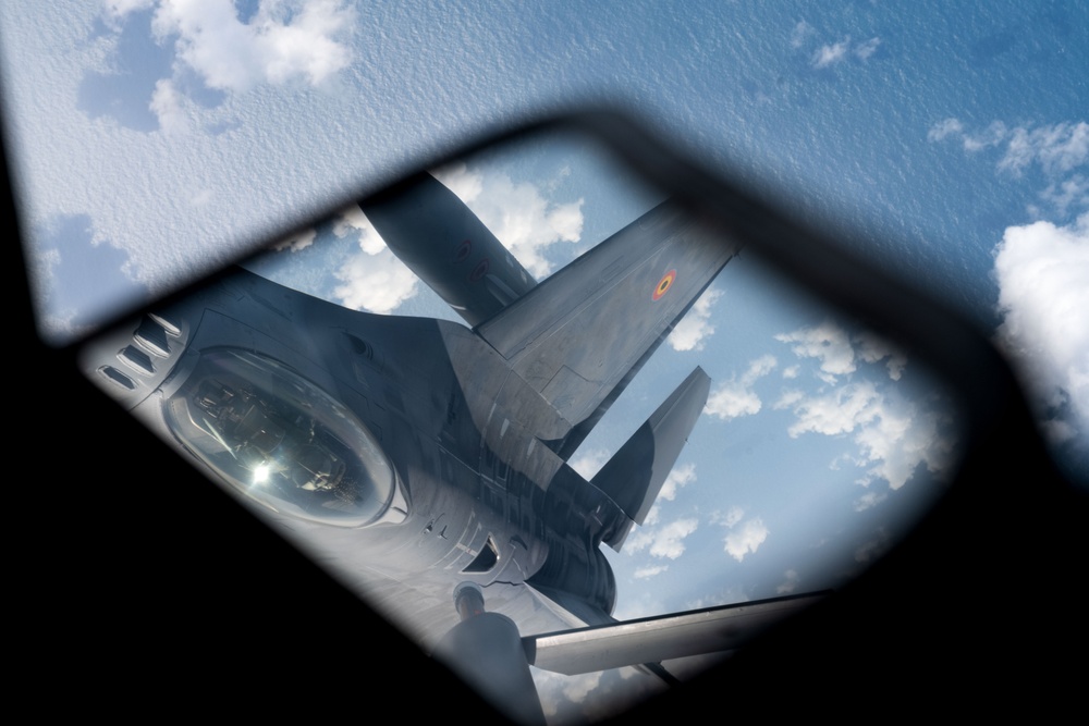 93rd EARS refuels Belgian counterparts above North Sea