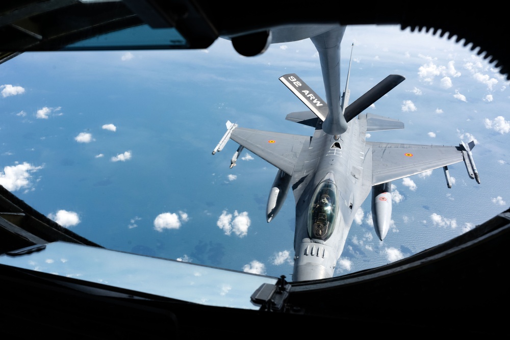 93rd EARS refuels Belgian counterparts above North Sea