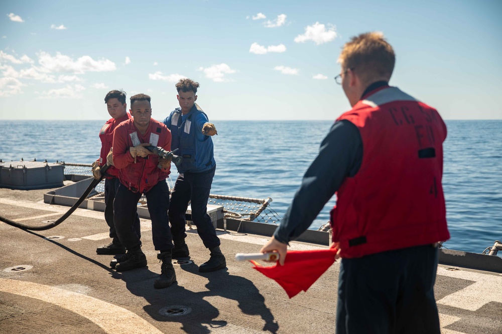 Sailors Extinguish Simulated Fire