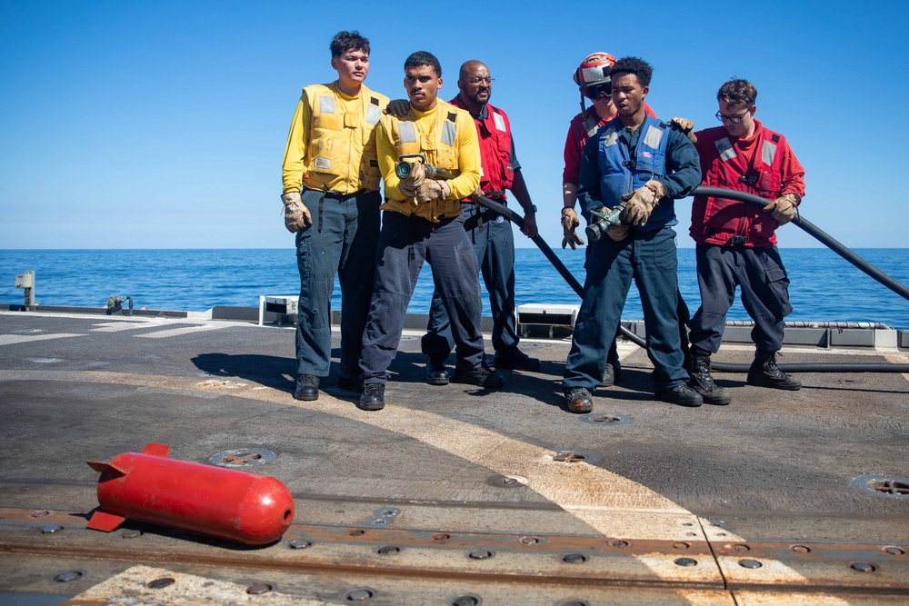 Sailors Extinguish Simulated Fire