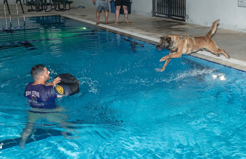 MWD water familiarization training at ADAB