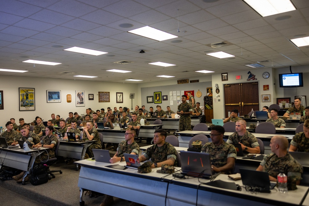 Corporals course 5-23 brings in the first largest group of reserve Marines required training