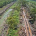 Construction of the CMP access road crossing of the existing drainage canal is underway at WSLP contract 107.