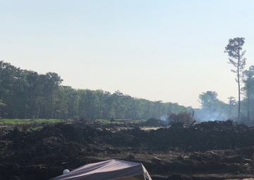 Construction of the CMP access road crossing of the existing drainage canal is underway at WSLP contract 107.