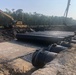 Construction of the CMP access road crossing of the existing drainage canal is underway at WSLP contract 107.