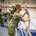 Naval Reserve Officers Training Corps (NROTC) New Student Indoctrination (NSI) Cycle 3 midshipmen candidates on the USS Marlinspike Seamanship Trainer at RTC