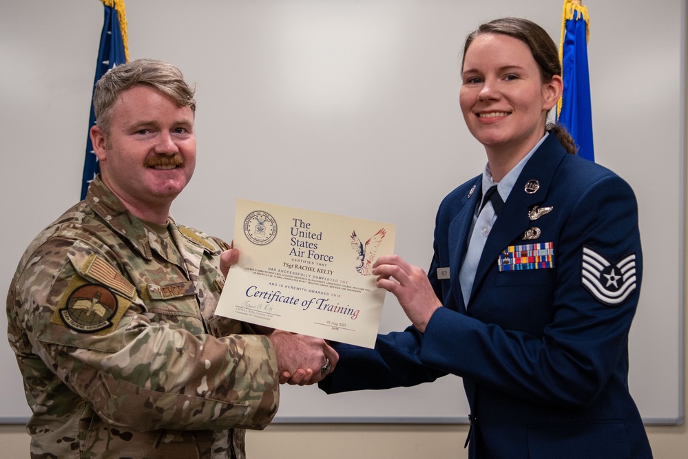 334th TRS student graduates with a 100% score