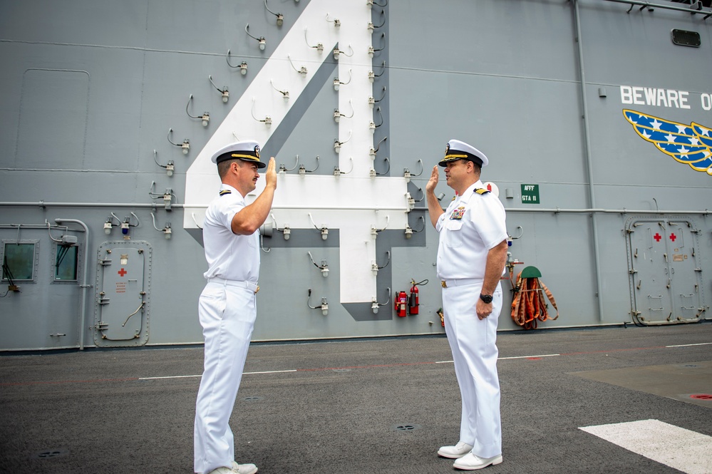 Promotion Aboard USS Boxer (LHD 4)