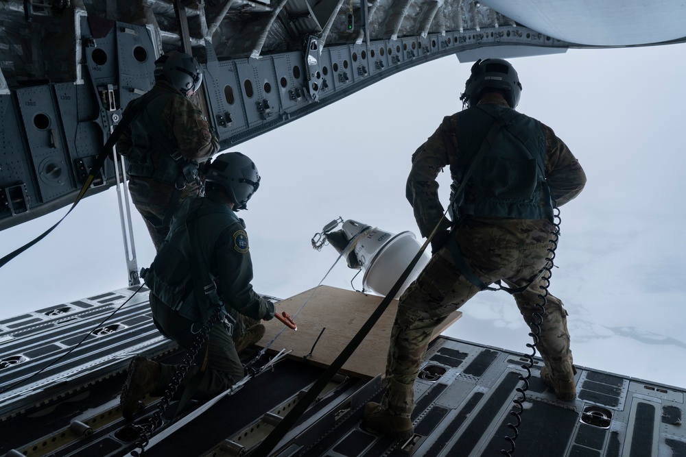 144th AS and ONR deploy data-gathering buoys across the Arctic Ocean