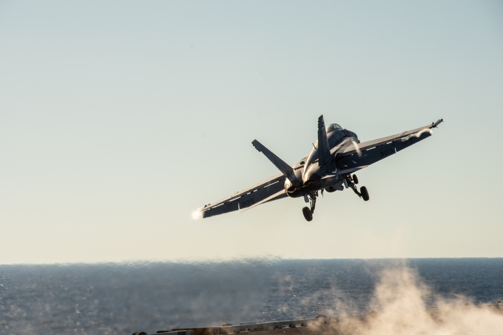USS Ronald Reagan (CVN 76) conducts flight operations in support of Talisman Sabre 23