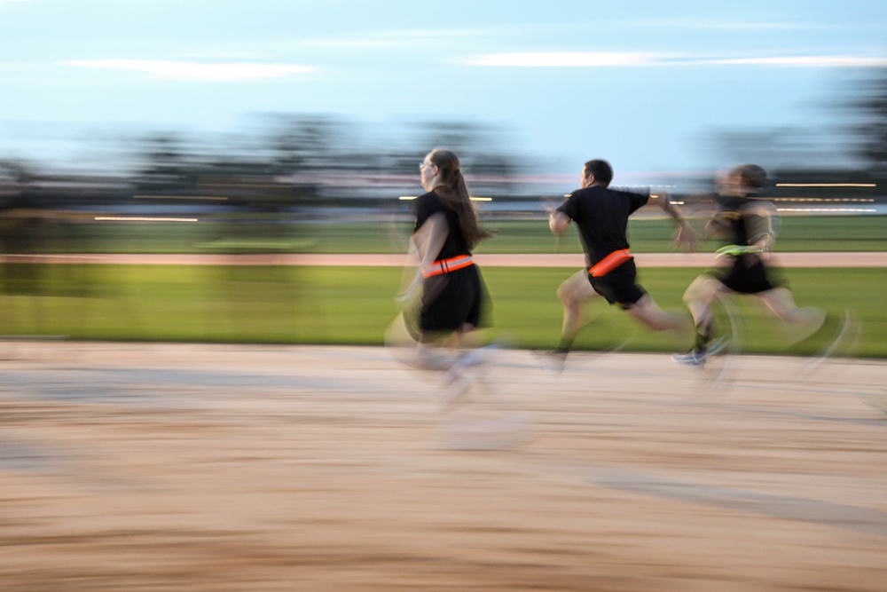 213th Soldiers Conduct Morale PT Session