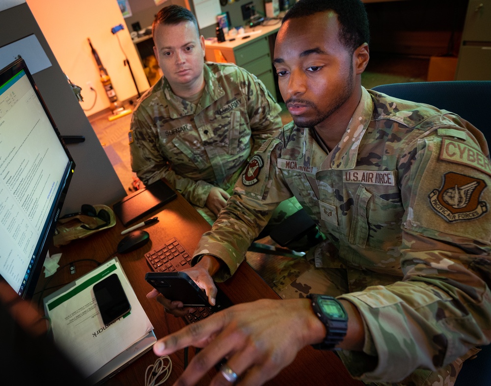 Airman, Soldier swap in latest cyber collaboration exchange effort