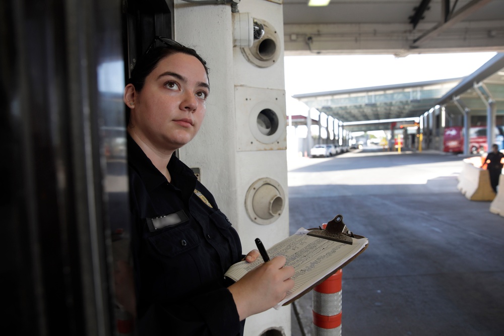 CBP officers conduct screening operations at Laredo POE
