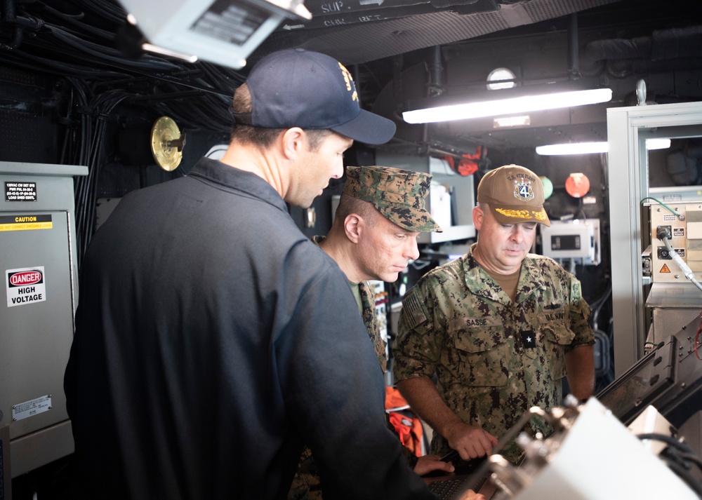 U.S. Navy Rear Admiral Douglas Sasse &amp; U.S. Marine Corps Brigadier General Raymond Adams Tour USS New York